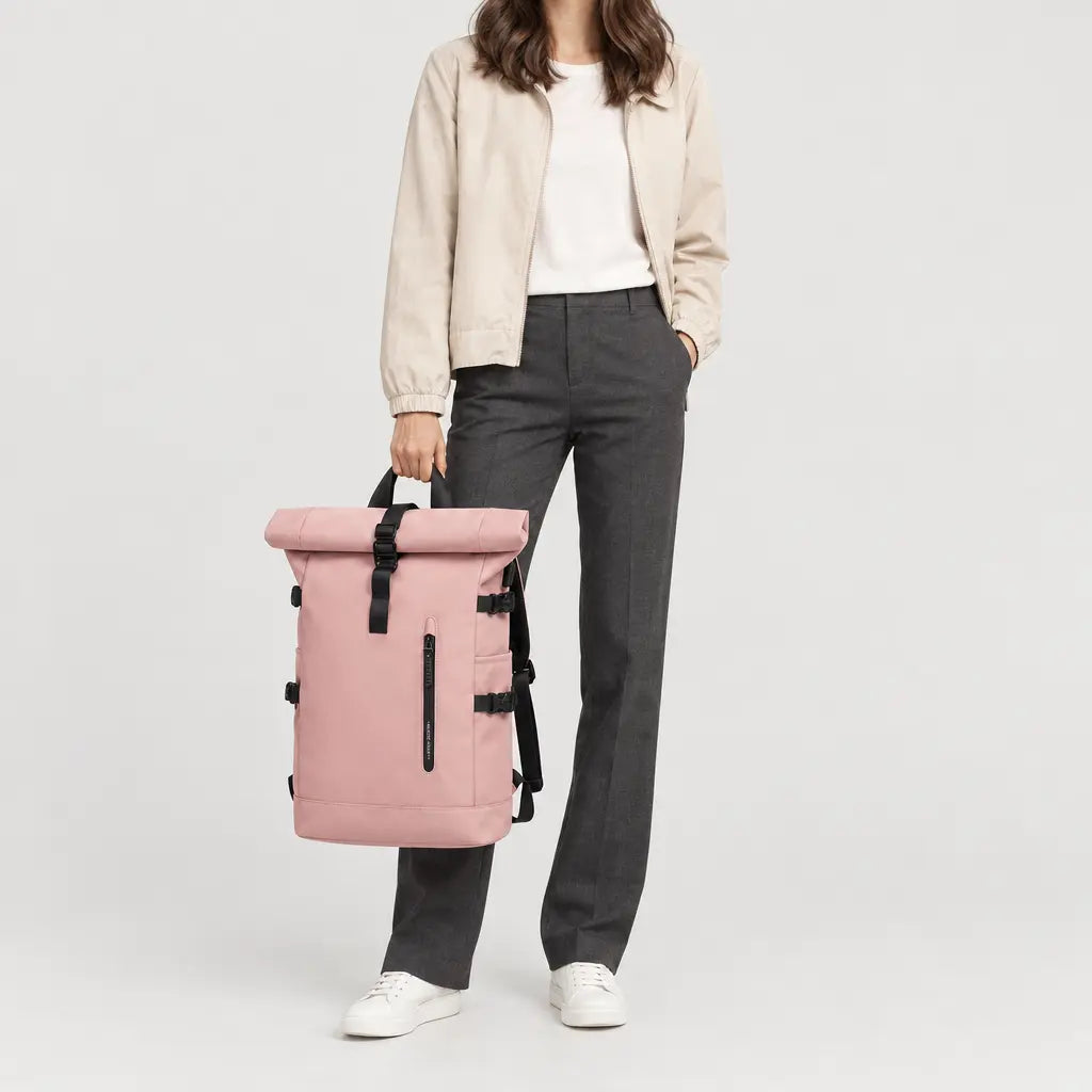 Sac ordinateur extensible - rose - 3 porte-face