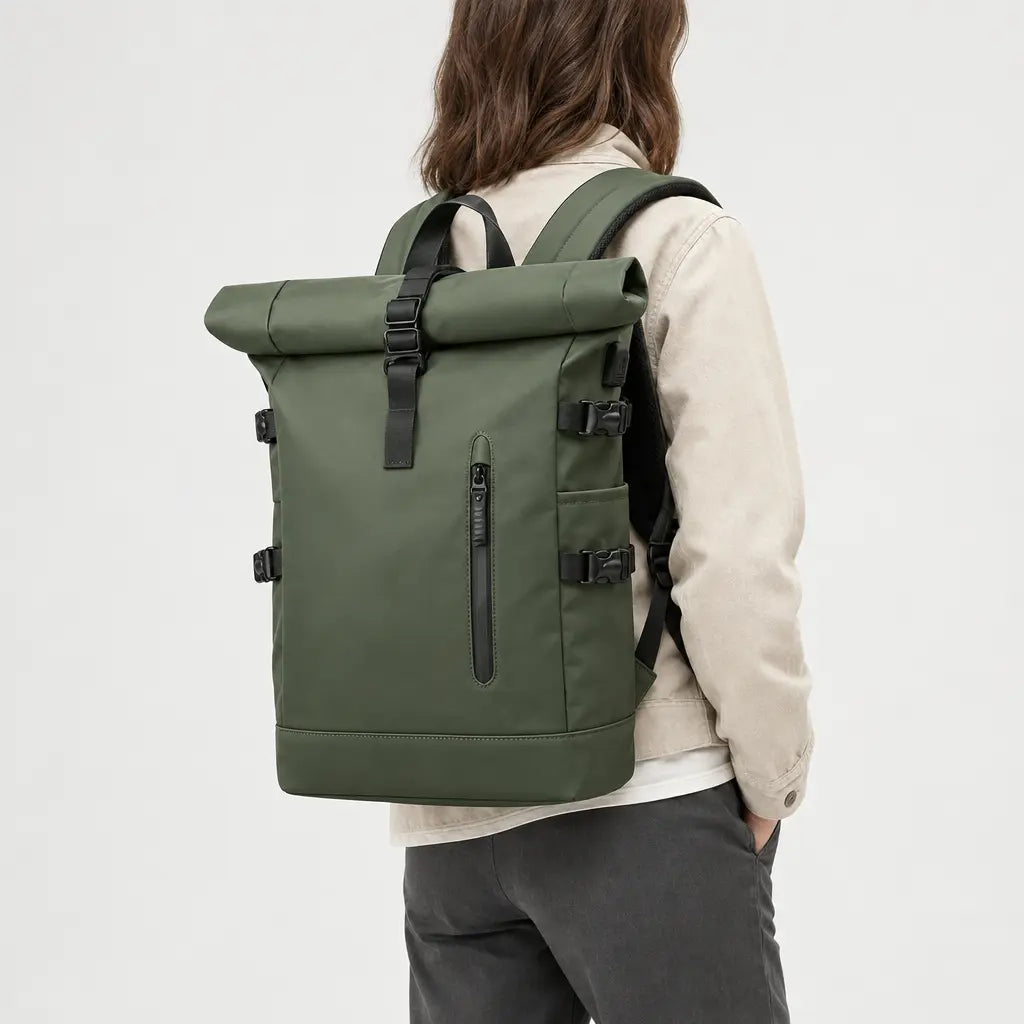 Sac ordinateur extensible - vert - 2 porte-arriere