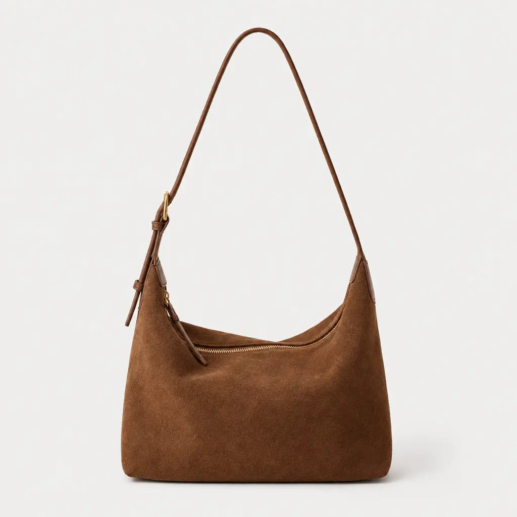 Sac hobo femme en daim - marron - 1 produit