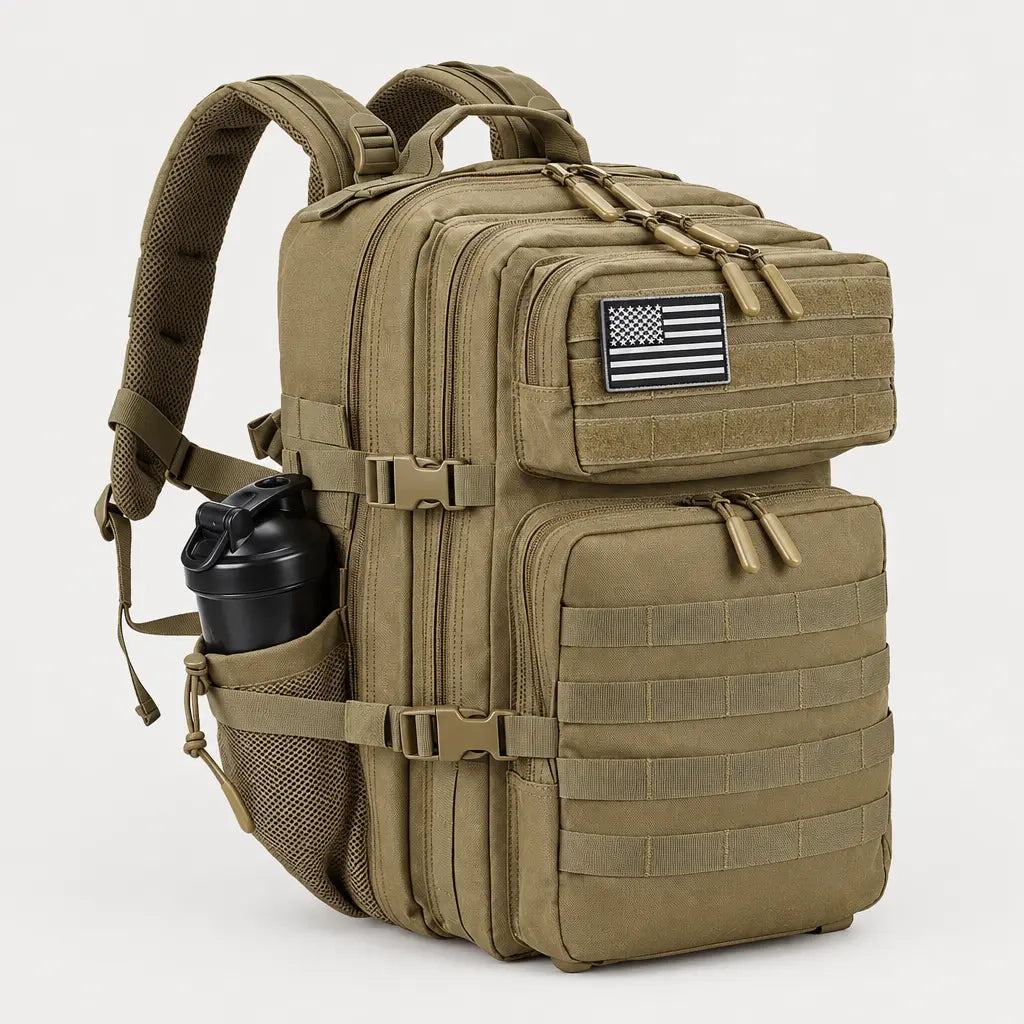 Sac à dos randonnée avec porte-gourde - kaki - 1 produit