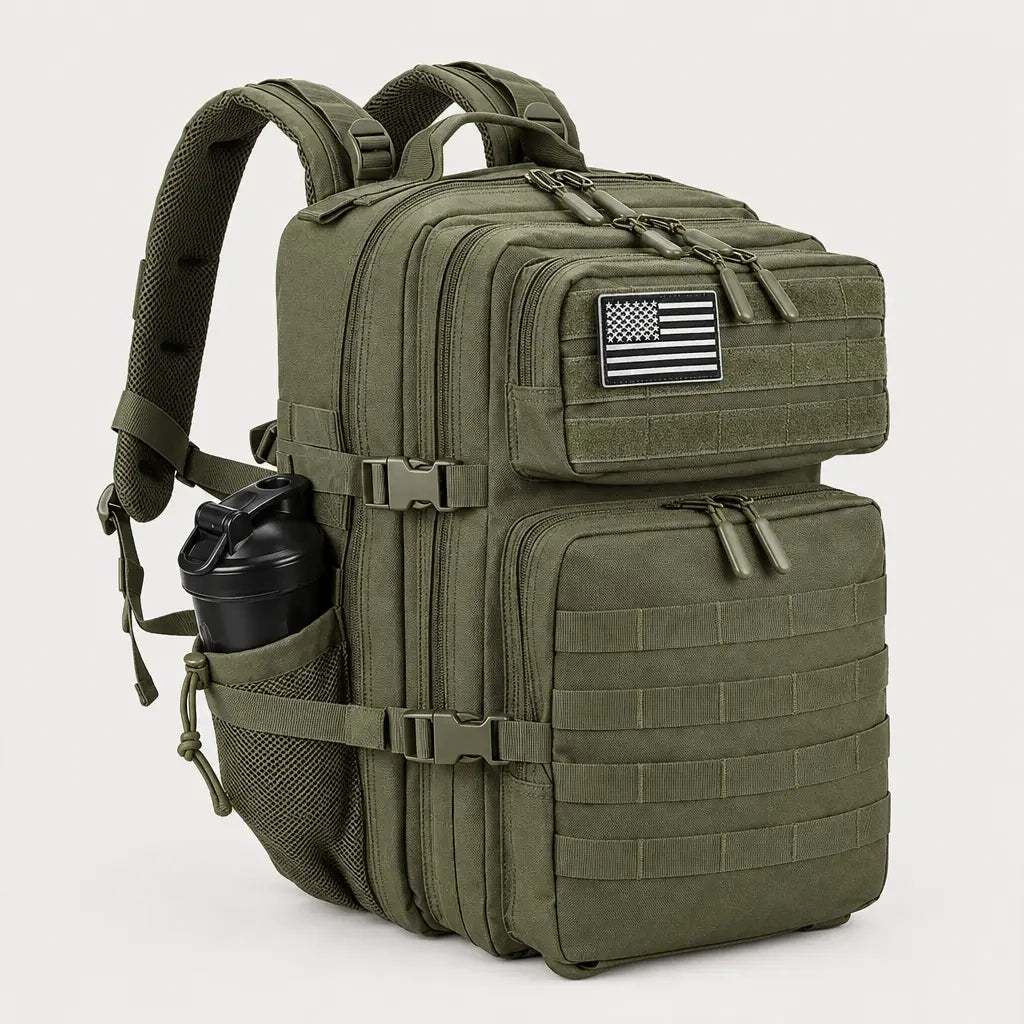 Sac à dos randonnée avec porte-gourde - vert armee - 1 produit