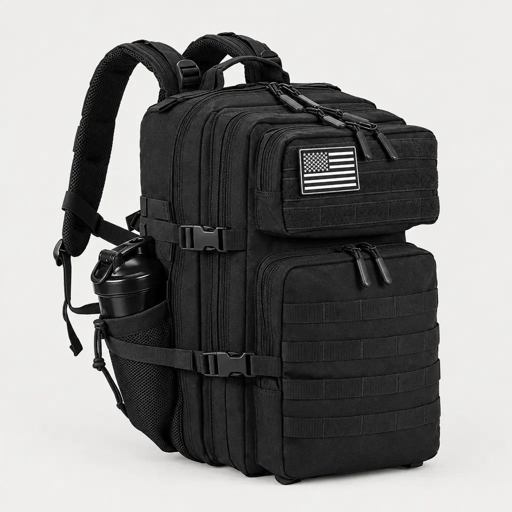 Sac à dos randonnée avec porte-gourde - noir - 1 produit