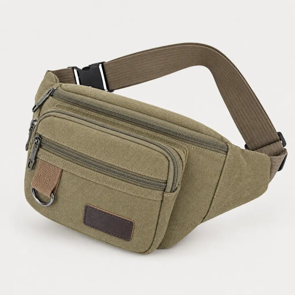 Sac banane homme en toile - kaki - 1 produit
