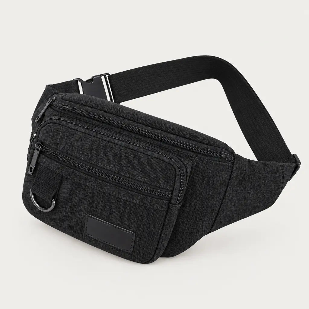 Sac banane homme en toile - noir - 1 produit