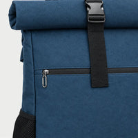 Sac ordinateur unisexe avec port USB - bleu - 4 macro
