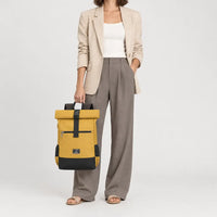 Sac ordinateur unisexe avec port USB - jaune - 3 porte-face