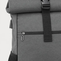 Sac ordinateur unisexe avec port USB - gris - 4 macro