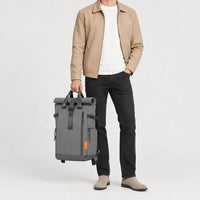 Sac ordinateur homme imperméable - gris - 3 porte-face