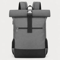 Sac ordinateur homme à rabat - gris - 1 produit