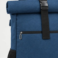 Sac ordinateur homme à rabat - bleu - 4 macro