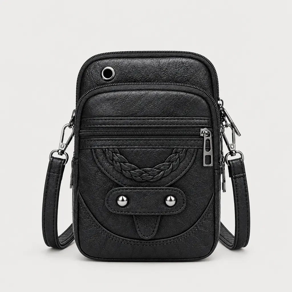 Sac bandoulière femme en simili cuir - noir - 1 produit