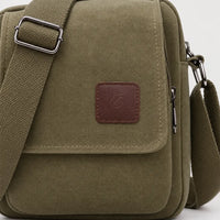 Sac bandoulière homme en toile - kaki - 4 macro